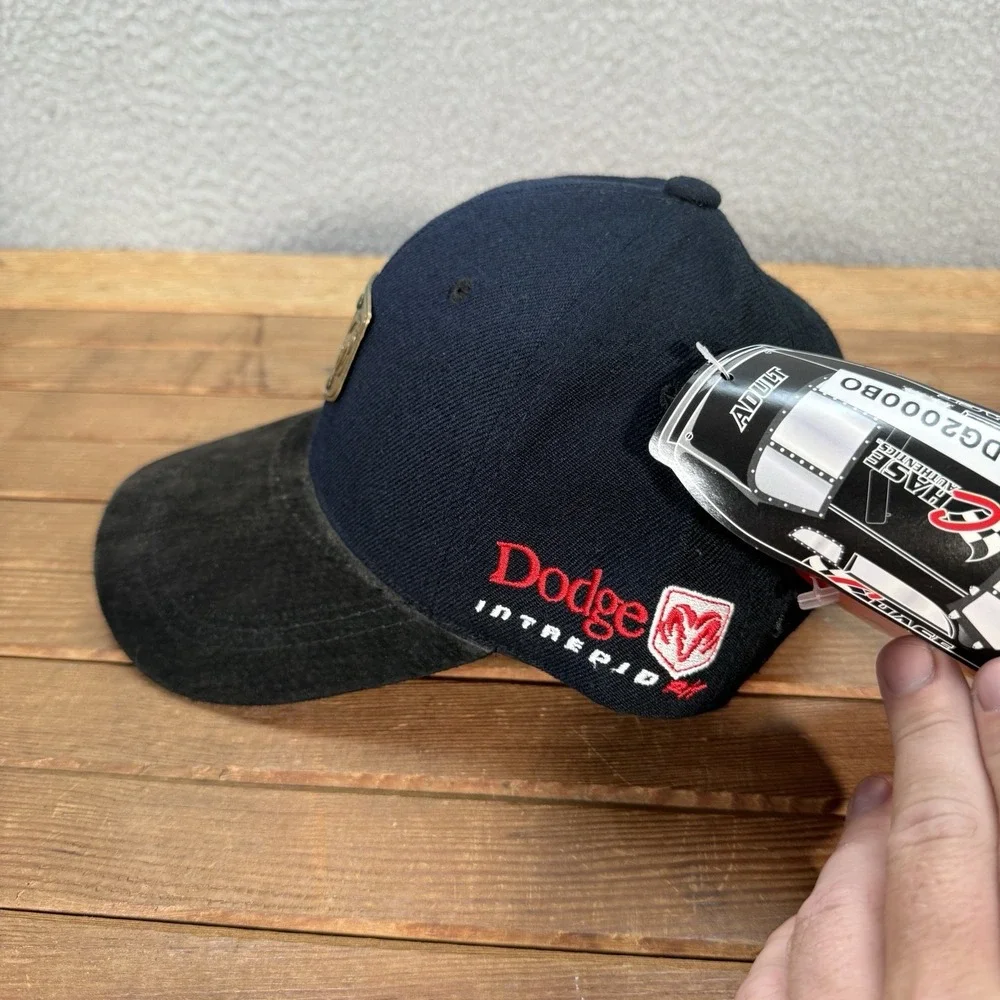 Chase Authentics Hat Adult Black Snapback Cap Dodge Intrepid Nascar Embroidered‎